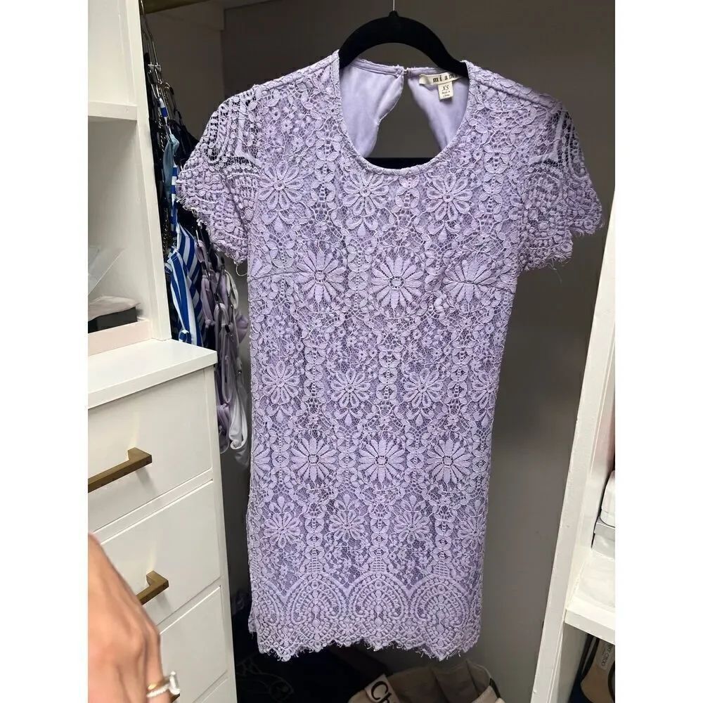 Francesca’s Purple Lilac Lace Mini Dress Miami Cap Sleeve size XS
